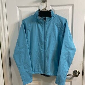 L.L. Bean Light Blue Nylon Hiking Running Jacket Womens Size Medium Fall Outdoor